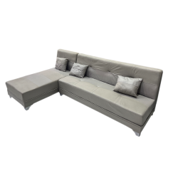 كنب بيج رمادي حرف L