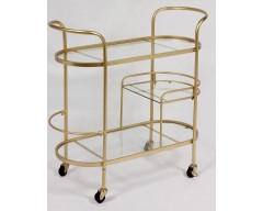 عربية تقديم زجاج ذهبي دورين