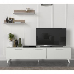 طاوله تلفزيون Mareat ابيض رمادي