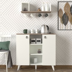 ركن قهوة Seddra لون ابيض رمادي