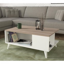 طاوله قهوة  Seddra لون ابيض رمادي