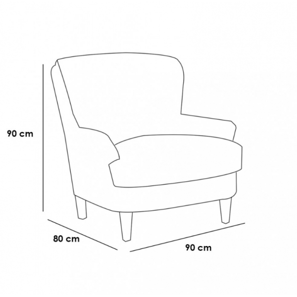 كرسي 90×80×90 سم - بيج
