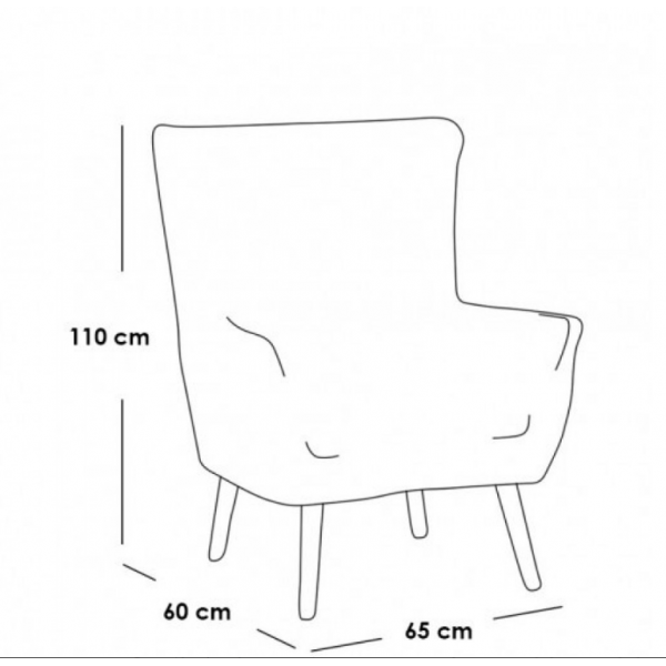 كرسي 65×60×110 سم - بيج