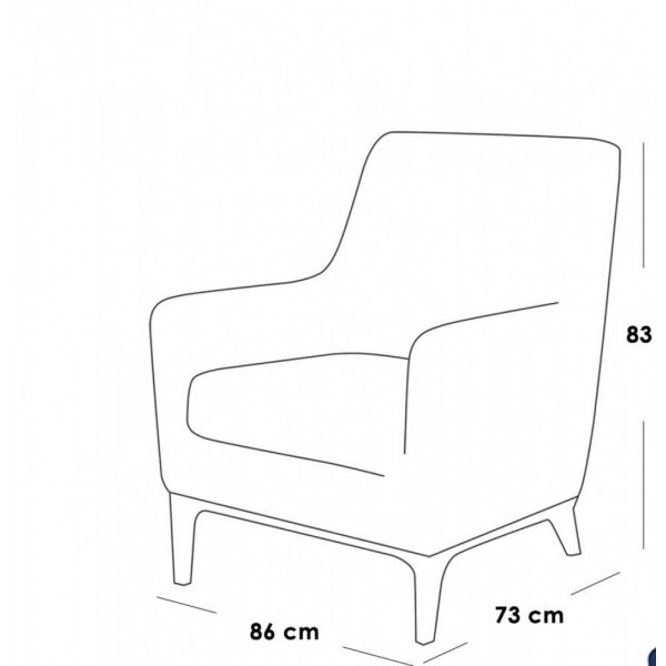 كرسي86×73×83 سم - رمادي