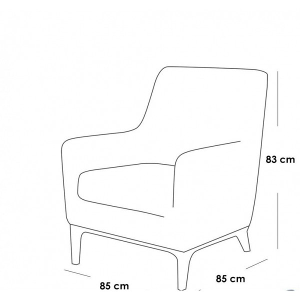 كرسي جانبي 83×85×85 سم - أزرق