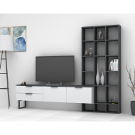 طاولة تلفزيون موديل Soft Line2 - ابيض رمادي