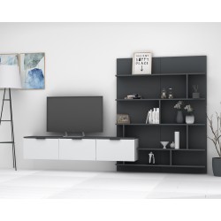 طاولة تلفزيون موديل Soft Line - ابيض رمادي طاولة تلفزيون موديل Soft Line - ابيض رمادي