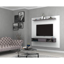 طاولة تلفزيون موديل sline - ابيض رمادي