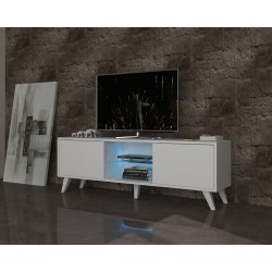 Pronto طاولة تلفاز ابيض اضاءة موديل